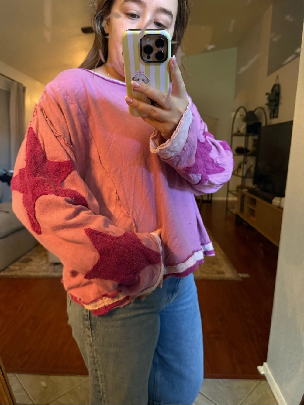 Free People - We The Free You're A Star Tee Pink Stars - Picture 6 of 6